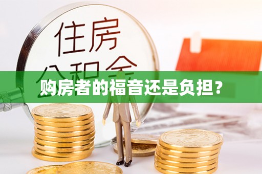 上城购房者的福音还是负担？