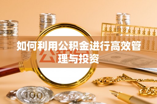 上城如何利用公积金进行高效管理与投资